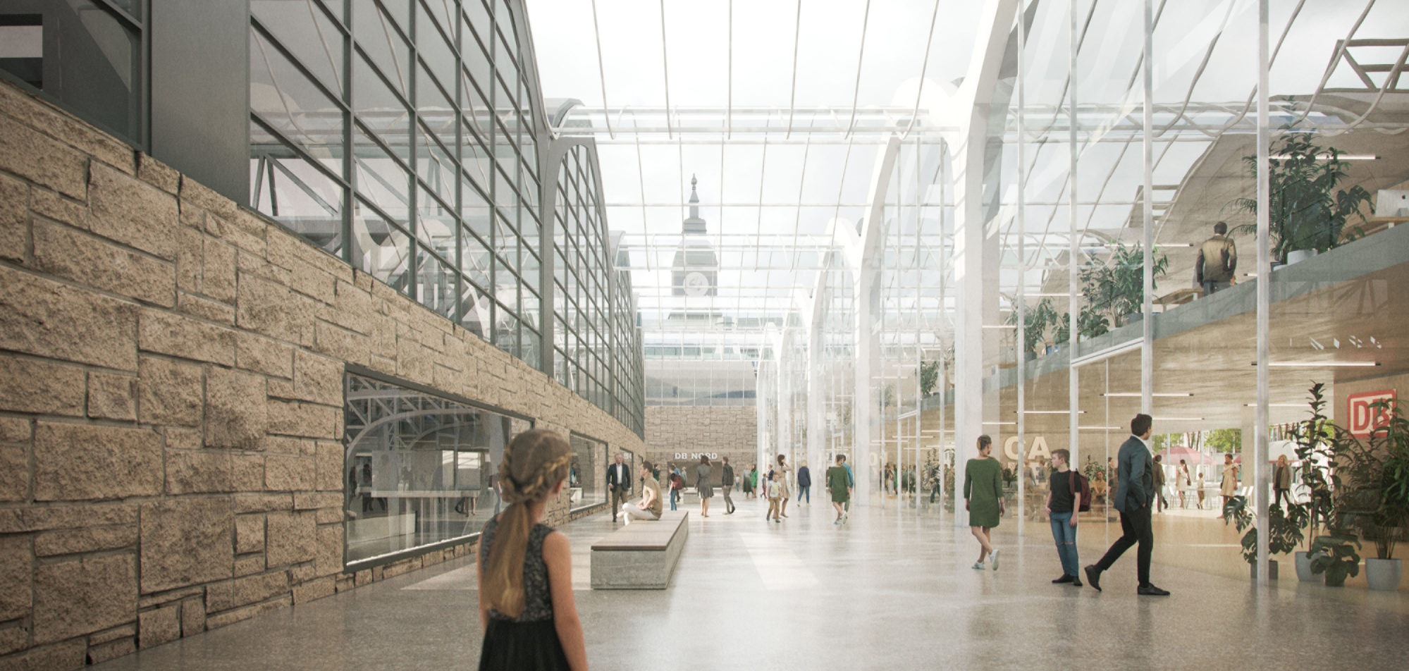 Visualisierung aus dem Architekturwettbewerb 2022. Sie zeigt eine mögliche Umsetzung des Moduls C aus der Innenansicht.